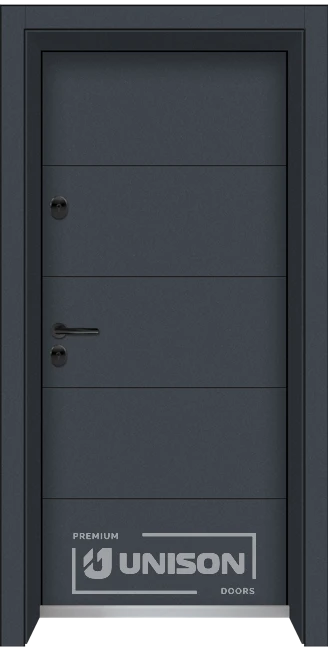 Входна врата Unison Clima Pro, цвят Графит