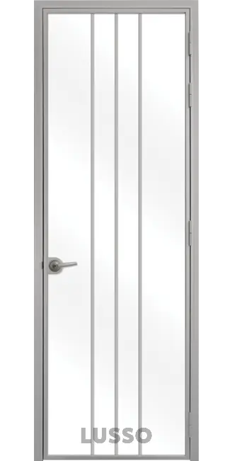 Стъклена врата серия Lusso L-2, Сив мат