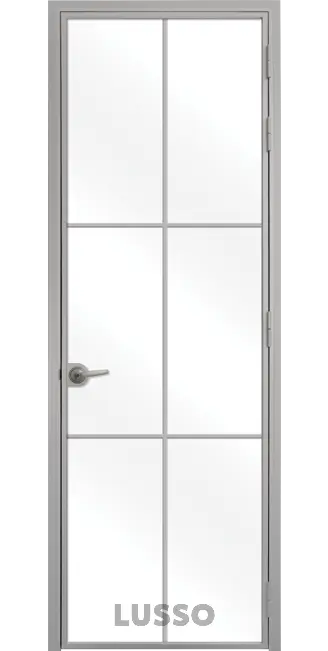 Стъклена врата серия Lusso L-9, Сив мат
