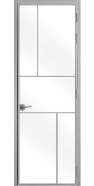 Стъклена интериорна врата Lusso L-10 Сив Мат