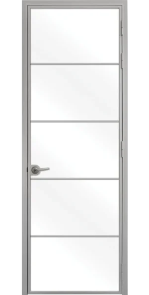 Стъклена интериорна врата Lusso L-6 Сив Мат