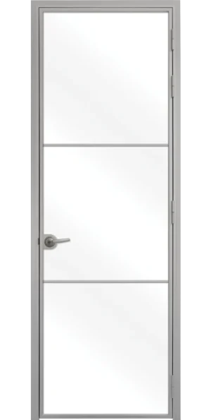 Стъклена интериорна врата Lusso L-7 Сив Мат