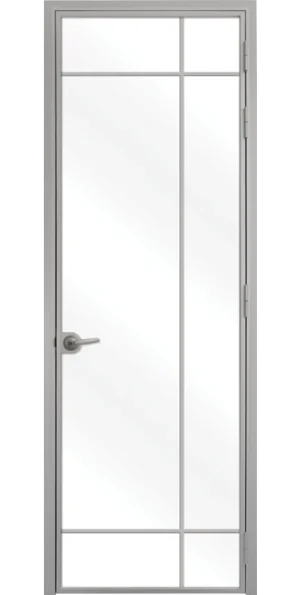Стъклена интериорна врата Lusso L-8 Сив Мат
