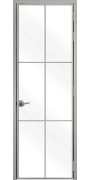 Стъклена интериорна врата Lusso L-9 Сив Мат