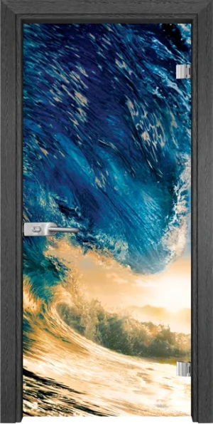 Стъклена врата Gama Print G 13-19, Сив кестен