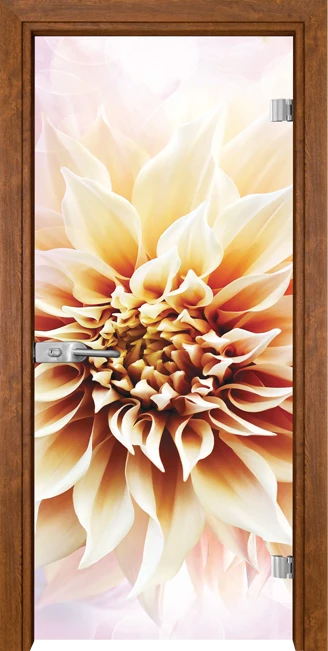 Стъклена врата Gama Print G 13-5, Златен дъб