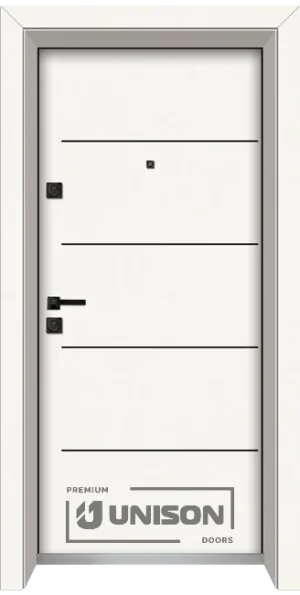 Входна врата Unison Laminor L-107, Класичесо Бяло