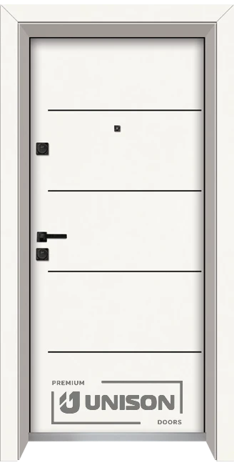 Входна врата Unison Laminor L-107, Класичесо Бяло
